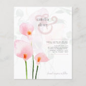 LeahG Pink Calla Lily Floral Wedding Einladung (Vorderseite)
