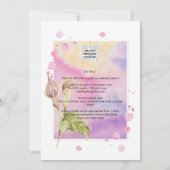 LeahG Pink Calla Lily Floral Wedding Einladung (Rückseite)