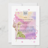 LeahG Pink Calla Lily Floral Wedding Einladung (Rückseite)