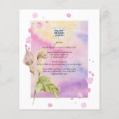 LeahG Pink Calla Lily Floral Wedding Einladung Flyer (Hinten)