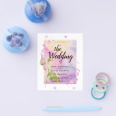 LeahG Pink Calla Lily Floral Wedding Einladung Flyer (Einzeln)