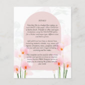 LeahG Pink Calla Lily Floral Wedding Einladung Flyer (Hinten)