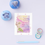 LeahG Pink Calla Lily Floral Wedding Einladung Flyer (Einzeln)