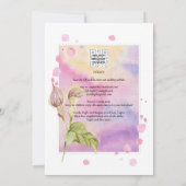 LeahG Pink Calla Lily Floral Wedding Invite allin1 Einladung (Rückseite)