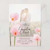 LeahG Pink Calla Lily FOTO Overlay Postkarte (Vorderseite)