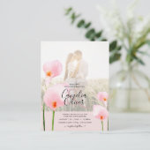 LeahG Pink Calla Lily FOTO Overlay Postkarte (Stehend Vorderseite)