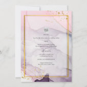LeahG Pink Lila Lavender Gold INK Wedding INVITE Einladung (Rückseite)