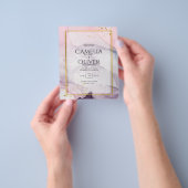 LeahG Pink Lila Lavender Gold INK Wedding INVITE Flyer (Gruppe)