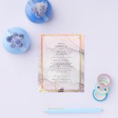 LeahG Pink Lila Lavender Gold INK Wedding INVITE Flyer (Einzeln)