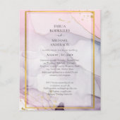 LeahG Pink Lila Lavender Gold INK Wedding INVITE Flyer (Vorne)