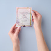 LeahG Pink Lila Lavender Gold INK Wedding INVITE Flyer (Gruppe)