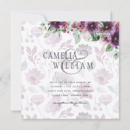 LeahG Plum Lila Berry Floral Wedding Winter