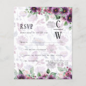 LeahG Plum Lila Berry Floral Wedding Winter (Vorderseite)