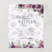 LeahG Plum Lila Berry Floral Wedding Winter (Vorderseite)