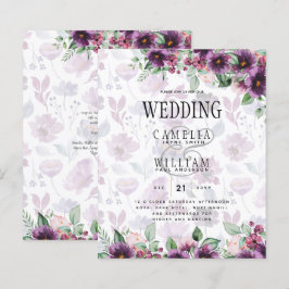 LeahG Plum Lila Berry Floral Wedding Winter
