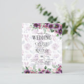 LeahG Plum Lila Berry Floral Wedding Winter (Stehend Vorderseite)