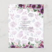 LeahG Plum Lila Berry Floral Wedding Winter (Rückseite)