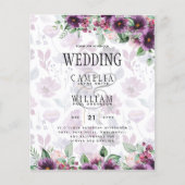 LeahG Plum Lila Berry Floral Wedding Winter (Vorderseite)