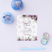 LeahG Plum Lila Berry Floral Wedding Winter Flyer (Einzeln)