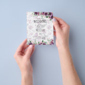 LeahG Plum Lila Berry Floral Wedding Winter Flyer (Gruppe)