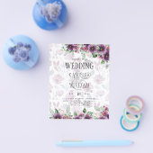 LeahG Plum Lila Berry Floral Wedding Winter Flyer (Einzeln)