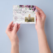 LeahG Plum Lila Berry Floral Wedding Winter Flyer (Gruppe)