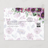 LeahG Plum Lila Berry Floral Wedding Winter Flyer (Hinten)