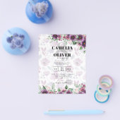 LeahG Plum Lila Berry Floral Wedding Winter Flyer (Einzeln)