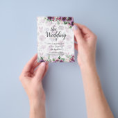 LeahG Plum Lila Berry Floral Wedding Winter Flyer (Gruppe)
