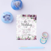 LeahG Plum Lila Berry Floral Wedding Winter Flyer (Einzeln)