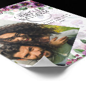 LeahG Plum Lila Berry Floral Wedding Winter Poster (Ecke)