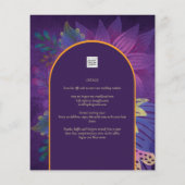 LeahG Plum Lila Gold JEWEL TONES Wedding INVITE (Rückseite)