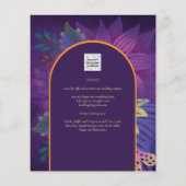 LeahG Plum Lila Gold JEWEL TONES Wedding INVITE (Rückseite)