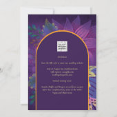 LeahG Plum Lila Gold JEWEL TONES Wedding INVITE Einladung (Rückseite)