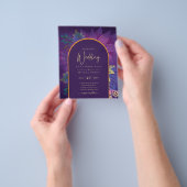 LeahG Plum Lila Gold JEWEL TONES Wedding INVITE Flyer (Gruppe)