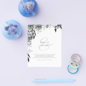 LeahG Schwarz-weiße Rose Hochzeitbudget Einladung Flyer (Einzeln)