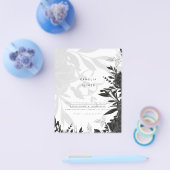 LeahG Schwarz-weiße Rose Hochzeitbudget Einladung Flyer (Einzeln)