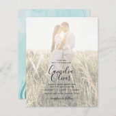 LeahG Sea Glass Ocean Coral Türkis Blue INVITE (Vorne/Hinten)