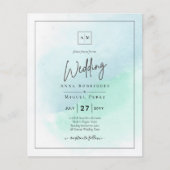 LeahG Sea Glass Türkis Aquamarin Blue Wedding INVI (Vorderseite)