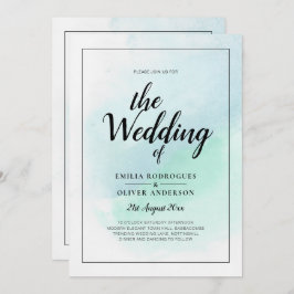 LeahG Sea Glass Türkis Aquamarin Blue Wedding INVI Einladung