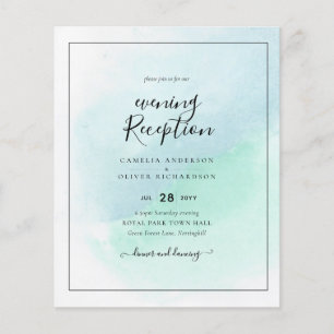 LeahG Sea Glass Türkis Aquamarin Blue Wedding INVI Flyer