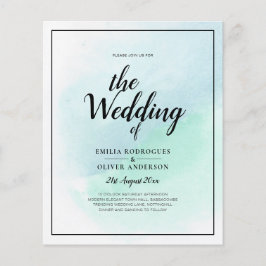 LeahG Sea Glass Türkis Aquamarin Blue Wedding INVI Flyer