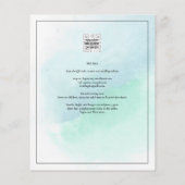 LeahG Sea Glass Türkis Aquamarin Blue Wedding INVI Flyer (Hinten)