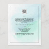 LeahG Sea Glass Türkis Aquamarin Blue Wedding INVI Flyer (Hinten)