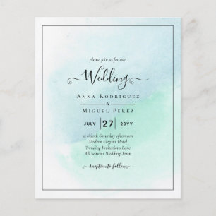 LeahG Sea Glass Türkis Aquamarin Blue Wedding INVI Flyer