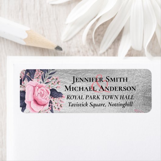 LeahG Silver Navy Rosegold PInk Floral Wedding (Insitu)