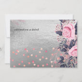 LeahG Silver Navy Rosegold PInk Floral Wedding (Rückseite)