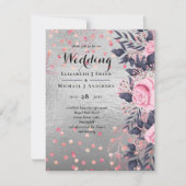 LeahG Silver Navy Rosegold PInk Floral Wedding (Vorderseite)