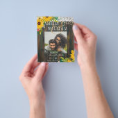 LeahG Sonnenblumen Hochzeit rustikales Holz Spitze Flyer (Gruppe)
