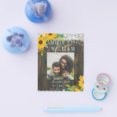 LeahG Sonnenblumen Hochzeit rustikales Holz Spitze Flyer (Einzeln)